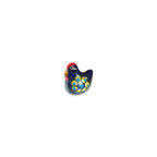 Set of 2 Hand-Painted Talavera Chicken Figurines | Mexican Ceramic Chickens