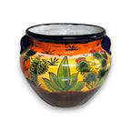Talavera Flower Pot | Hand-Painted Desert Scene Mexican Planter