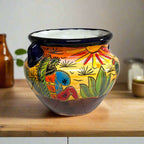 Talavera Flower Pot | Hand-Painted Desert Scene Mexican Planter