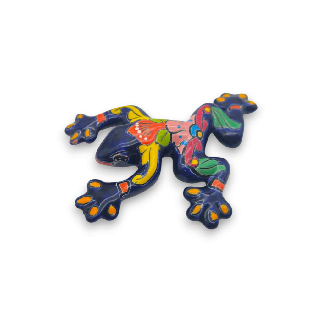 Hand - Painted Talavera Frog | Mexican Wall Art Figurine Talavera Wall Art La Vie Bien Hand - Painted Talavera Frog | Mexican Wall Art Figurine