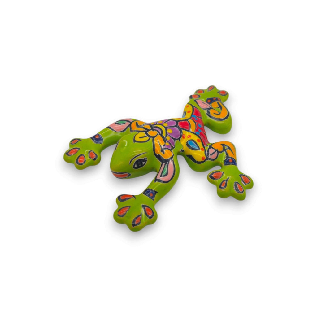 Hand - Painted Talavera Frog | Mexican Wall Art Figurine Talavera Wall Art La Vie Bien Hand - Painted Talavera Frog | Mexican Wall Art Figurine