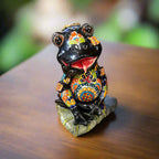 Hand - Painted Talavera Frog Statue | Mexican Ceramic Animal Decor Talavera Statue La Vie Bien Hand - Painted Talavera Frog Statue | Mexican Ceramic Animal Decor