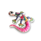 Hand-Painted Talavera Lizard Figurine | Colorful Mexican Wall Decor Guerrero Figurine La Vie Bien Hand-Painted Talavera Lizard Figurine | Colorful Mexican Wall Decor