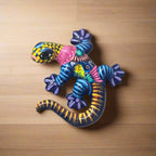 Hand - Painted Talavera Lizard Figurine | Colorful Mexican Wall Decor Guerrero Figurine La Vie Bien Hand - Painted Talavera Lizard Figurine | Colorful Mexican Wall Decor