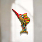 Hand - Painted Talavera Marlin Wall Art | Colorful Sailfish Mexican Decor (Large) Talavera Wall Art La Vie Bien Hand - Painted Talavera Marlin Wall Art | Colorful Sailfish Mexican Decor (Large)