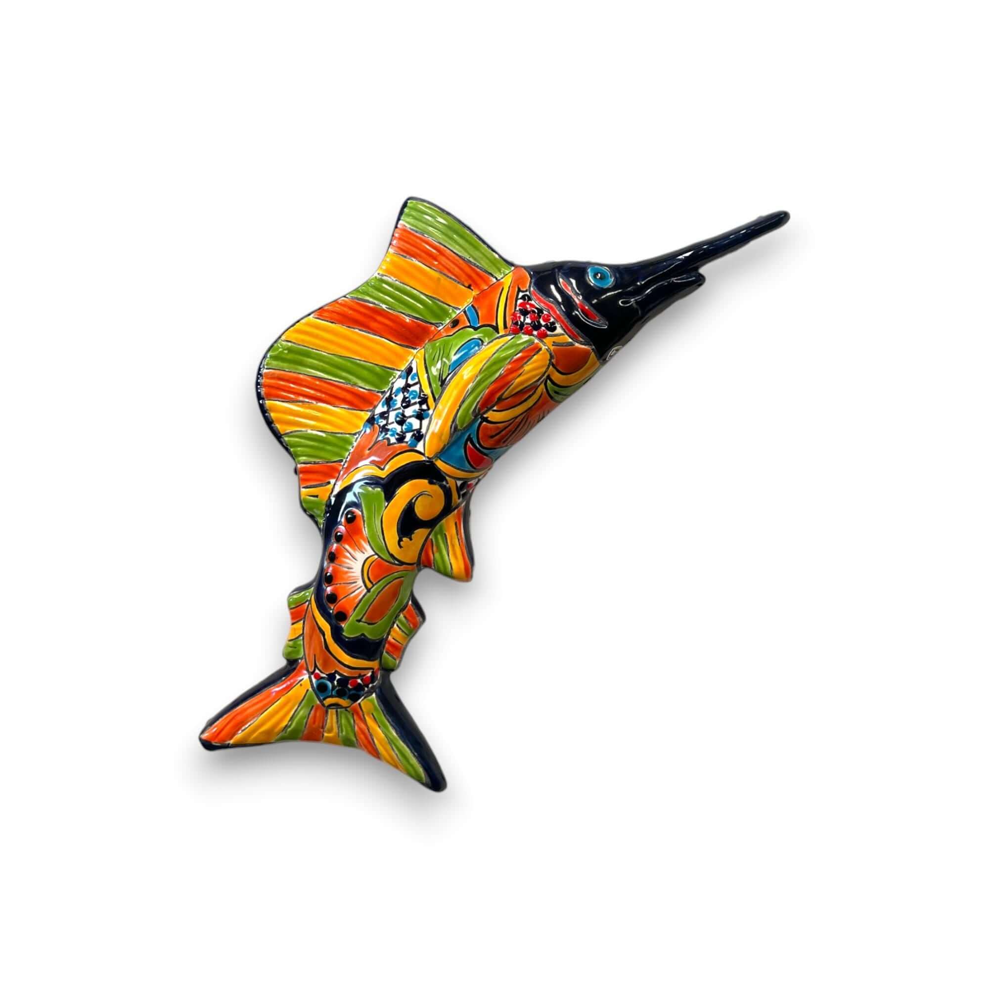 Hand-Painted Talavera Marlin Wall Art | Colorful Sailfish Mexican Decor (Large) Talavera Wall Art La Vie Bien Hand-Painted Talavera Marlin Wall Art | Colorful Sailfish Mexican Decor (Large)
