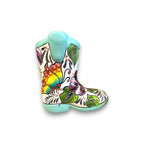 Hand-Painted Talavera Mexican Boot Flower Pot | Colorful Small Talavera Planter Talavera Planter La Vie Bien Hand-Painted Talavera Mexican Boot Flower Pot | Colorful Small Talavera Planter