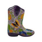 Hand-Painted Talavera Mexican Boot Flower Pot | Colorful Small Talavera Planter Talavera Planter La Vie Bien Hand-Painted Talavera Mexican Boot Flower Pot | Colorful Small Talavera Planter