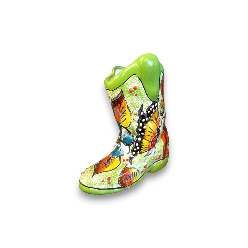 Hand - Painted Talavera Mexican Boot Flower Pot | Colorful Small Talavera Planter Talavera Planter La Vie Bien Hand - Painted Talavera Mexican Boot Flower Pot | Colorful Small Talavera Planter