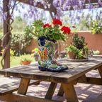 Hand-Painted Talavera Mexican Boot Flower Pot | Colorful Small Talavera Planter Talavera Planter La Vie Bien Hand-Painted Talavera Mexican Boot Flower Pot | Colorful Small Talavera Planter