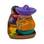 Hand-Painted Talavera Salt & Pepper Shakers | Couple on Tray Guerrero Salt Shakers La Vie Bien Hand-Painted Talavera Salt & Pepper Shakers | Couple on Tray