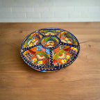 Talavera Sectional Appetizer Tray | Mexican Hand-Painted Pottery