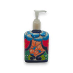Hand-Painted Talavera Soap Pump | Colorful Ceramic Dispenser