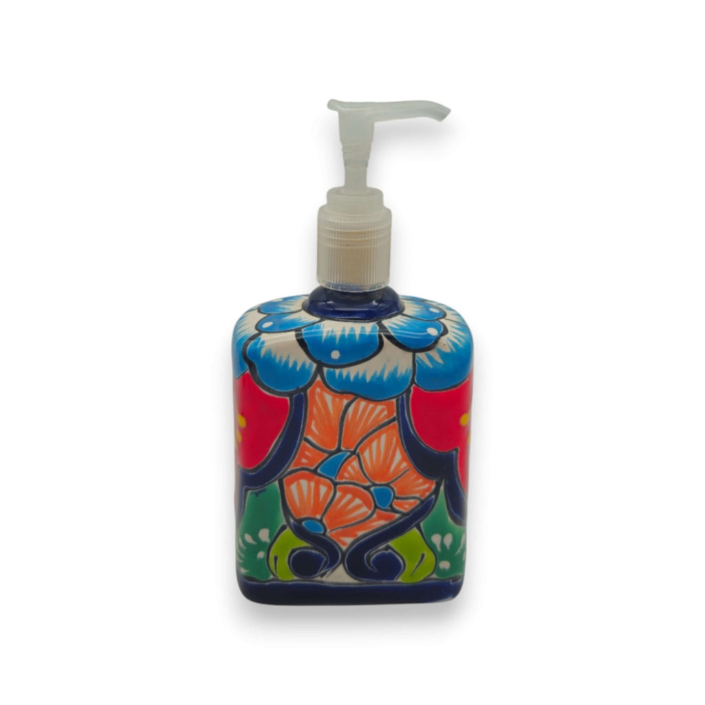 Hand-Painted Talavera Soap Pump | Colorful Ceramic Dispenser Talavera Soap Dispenser La Vie Bien Hand-Painted Talavera Soap Pump | Colorful Ceramic Dispenser