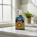 Hand-Painted Talavera Soap Pump | Colorful Ceramic Dispenser Talavera Soap Dispenser La Vie Bien Hand-Painted Talavera Soap Pump | Colorful Ceramic Dispenser