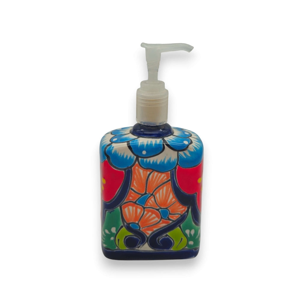 Hand-Painted Talavera Soap Pump | Colorful Ceramic Dispenser Talavera Soap Dispenser La Vie Bien Hand-Painted Talavera Soap Pump | Colorful Ceramic Dispenser