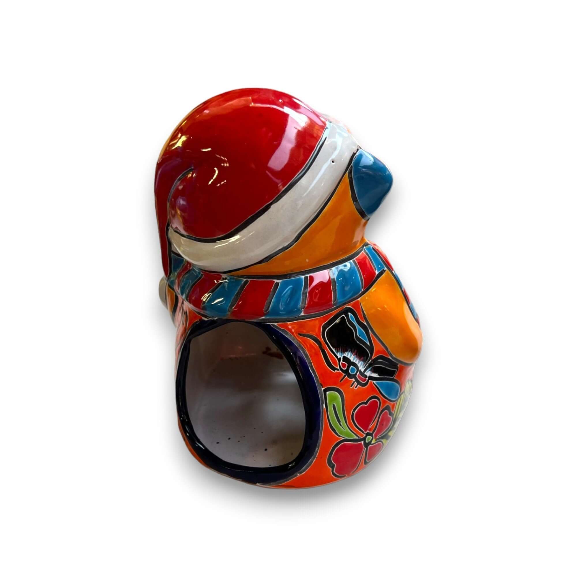 Hand - Painted Talavera Teddy Bear Statue | Festive Christmas Decor (Medium Size) Talavera Statue La Vie Bien Hand - Painted Talavera Teddy Bear Statue | Festive Christmas Decor (Medium Size)
