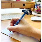 Hand - Painted VW Bug Ceramic Car Ink Pen | Van Flower Pen - Mexico Accessories La Vie Bien Hand - Painted VW Bug Ceramic Car Ink Pen | Van Flower Pen - Mexico