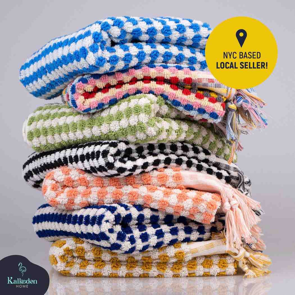 Pom Pom Turkish cotton Hand woven Towel