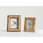 Hand-Woven Rattan 4x6 Picture Frame by White Cliff Studio