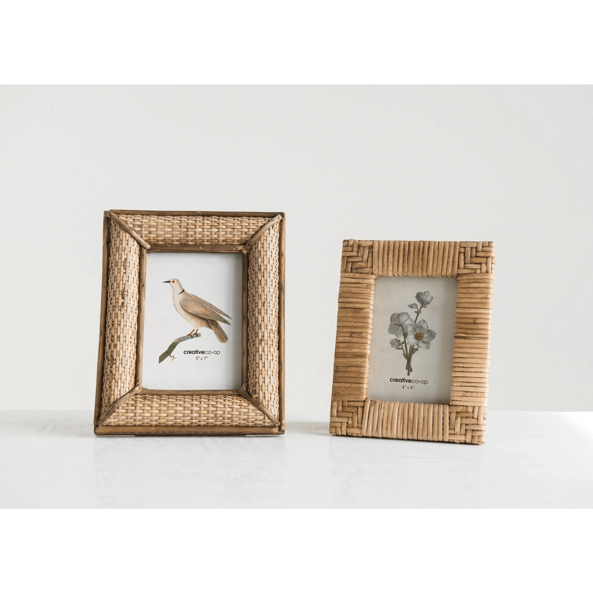 Hand-Woven Rattan 4x6 Picture Frame by White Cliff Studio