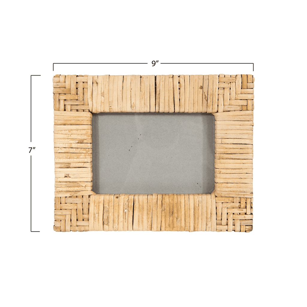 Hand-Woven Rattan 4x6 Picture Frame by White Cliff Studio