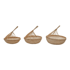 Hand-Woven Seagrass Storage Baskets, Set of 3 by White Cliff Studio