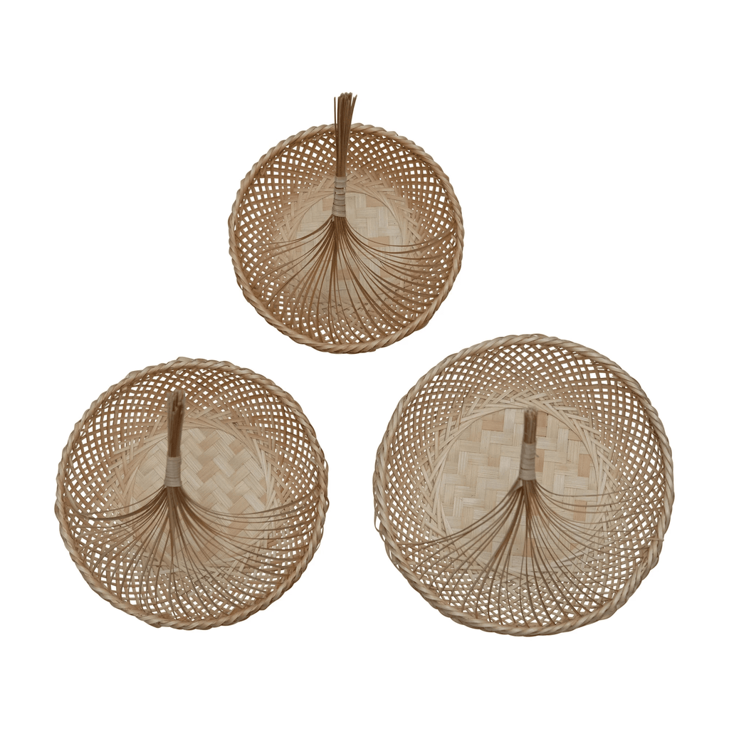 Hand-Woven Seagrass Storage Baskets, Set of 3 by White Cliff Studio
