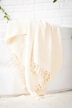 Hand woven Striped Bath Towel by Kalkedon Towels