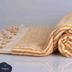 Hand woven Striped Bath Towel by Kalkedon Towels