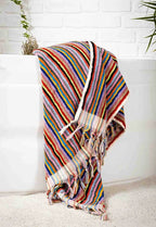 Hand woven Striped Bath Towel by Kalkedon Towels