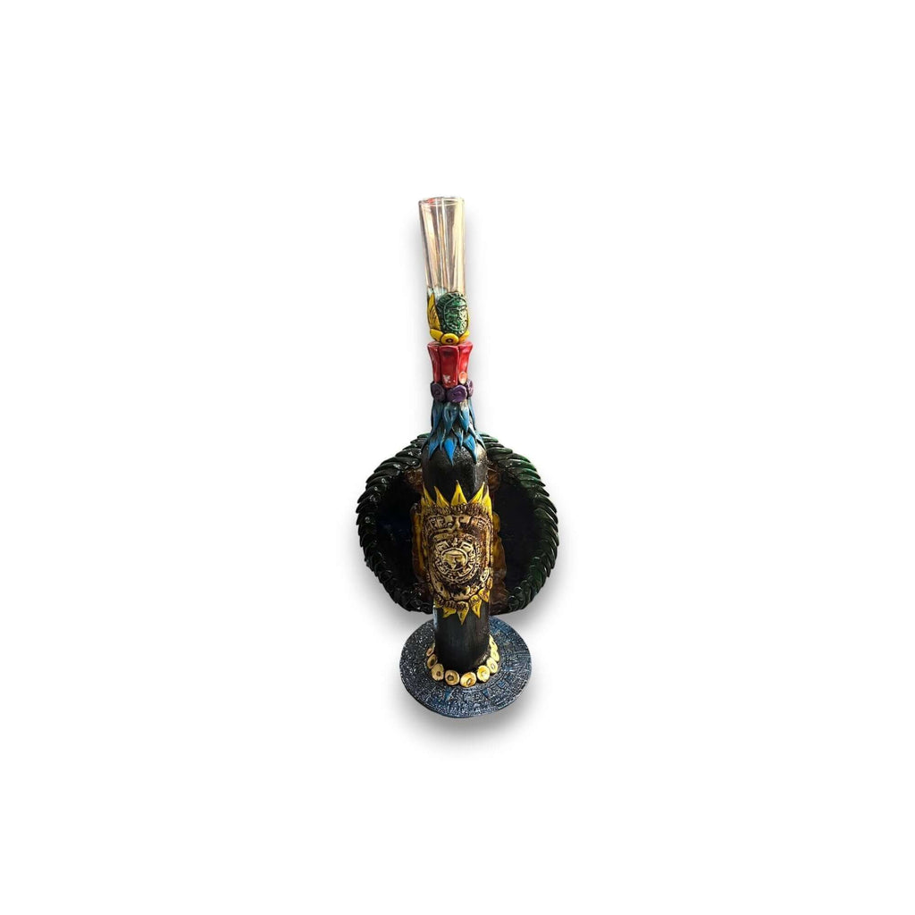 Unique Handcrafted Aztec Warrior Decanter | Authentic Cultural Artwork