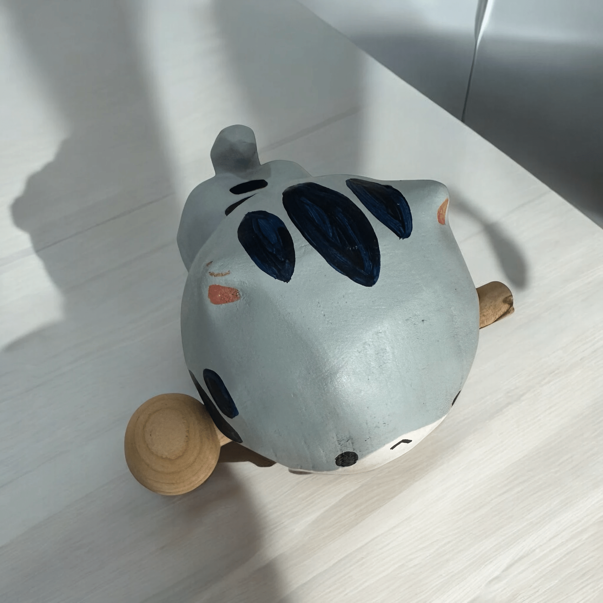 Handcrafted Cute Cat Wooden Percussion Instrument by Music Frog Co