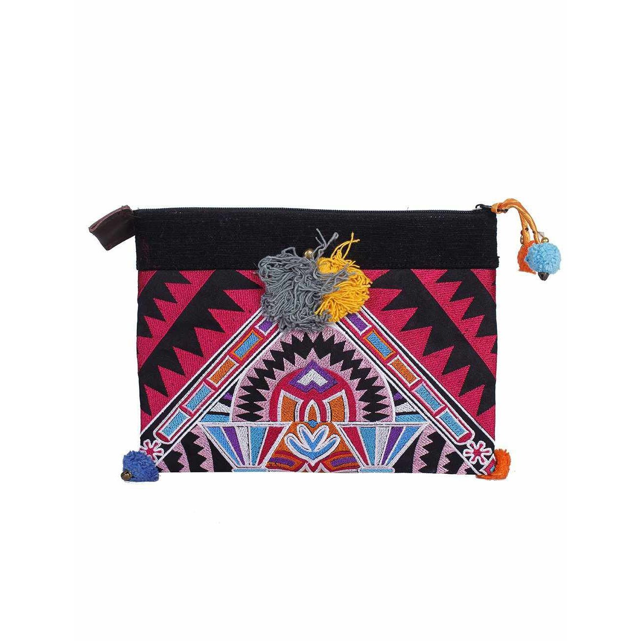 Handcrafted Embroidered Clutch | iPad Bag - Thailand Bags La Vie Bien Handcrafted Embroidered Clutch | iPad Bag - Thailand