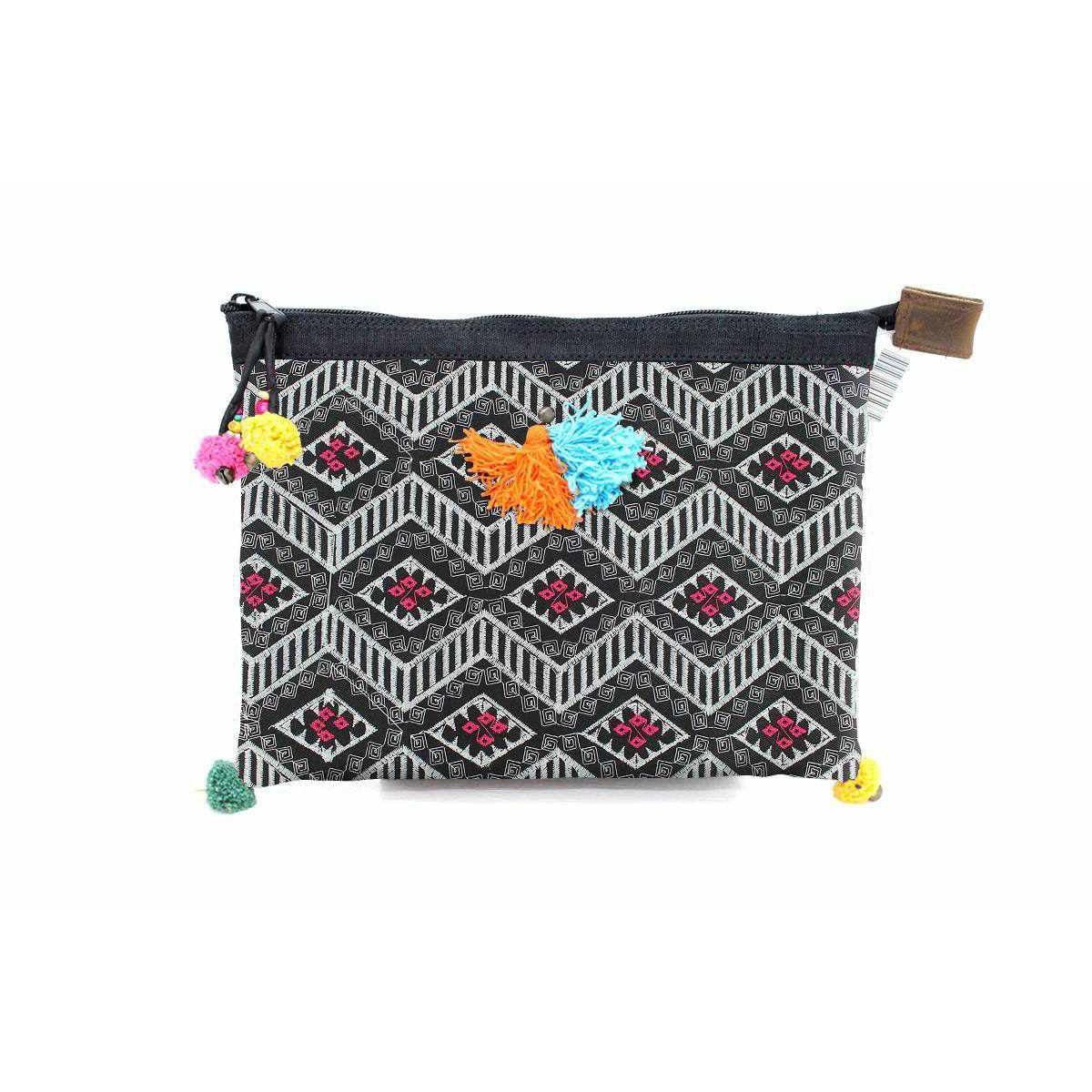 Handcrafted Embroidered Clutch | iPad Bag - Thailand Bags La Vie Bien Handcrafted Embroidered Clutch | iPad Bag - Thailand