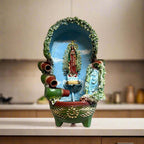 Handcrafted Mexican Outdoor Fountain | Painted Traditional Water Feature Talavera Fountain La Vie Bien Handcrafted Mexican Outdoor Fountain | Painted Traditional Water Feature