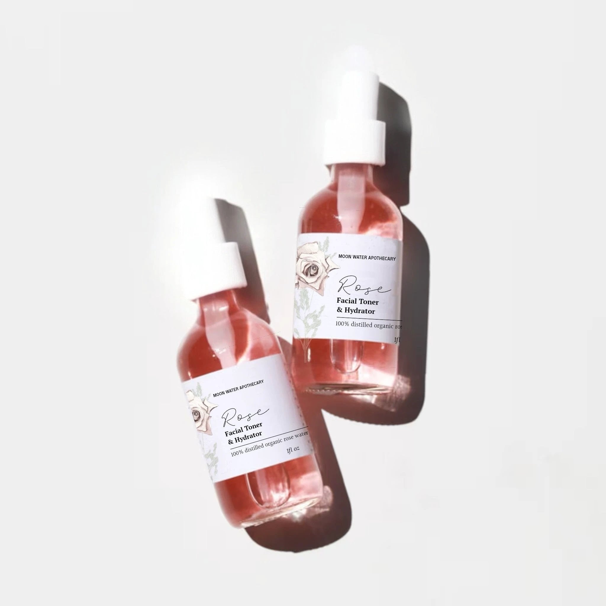 Handcrafted Rose Water Facial Toner, ALL Skin Types - Organic Soothing, Hydrating Skin Care - by Moon Water Apothecary!