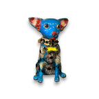 Talavera Chihuahua Statue | Handcrafted Mexican Dog Figurine