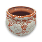 Handcrafted Talavera Flower Pot | Terracotta & White Design Talavera Flower Pot La Vie Bien Handcrafted Talavera Flower Pot | Terracotta & White Design
