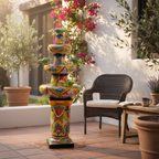 Handcrafted Talavera Fountain | Authentic Mexican Art (4ft Tall) Talavera Fountain La Vie Bien Handcrafted Talavera Fountain | Authentic Mexican Art (4ft Tall)