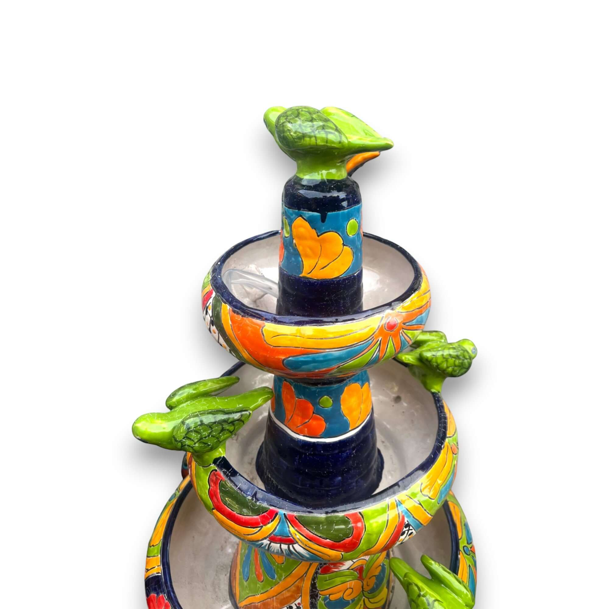 Handcrafted Talavera Fountain | Authentic Mexican Art (4ft Tall) Talavera Fountain La Vie Bien Handcrafted Talavera Fountain | Authentic Mexican Art (4ft Tall)