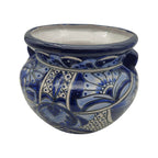 Handcrafted Talavera Planter | Blue & White Flower Pot Talavera Flower Pot La Vie Bien Handcrafted Talavera Planter | Blue & White Flower Pot