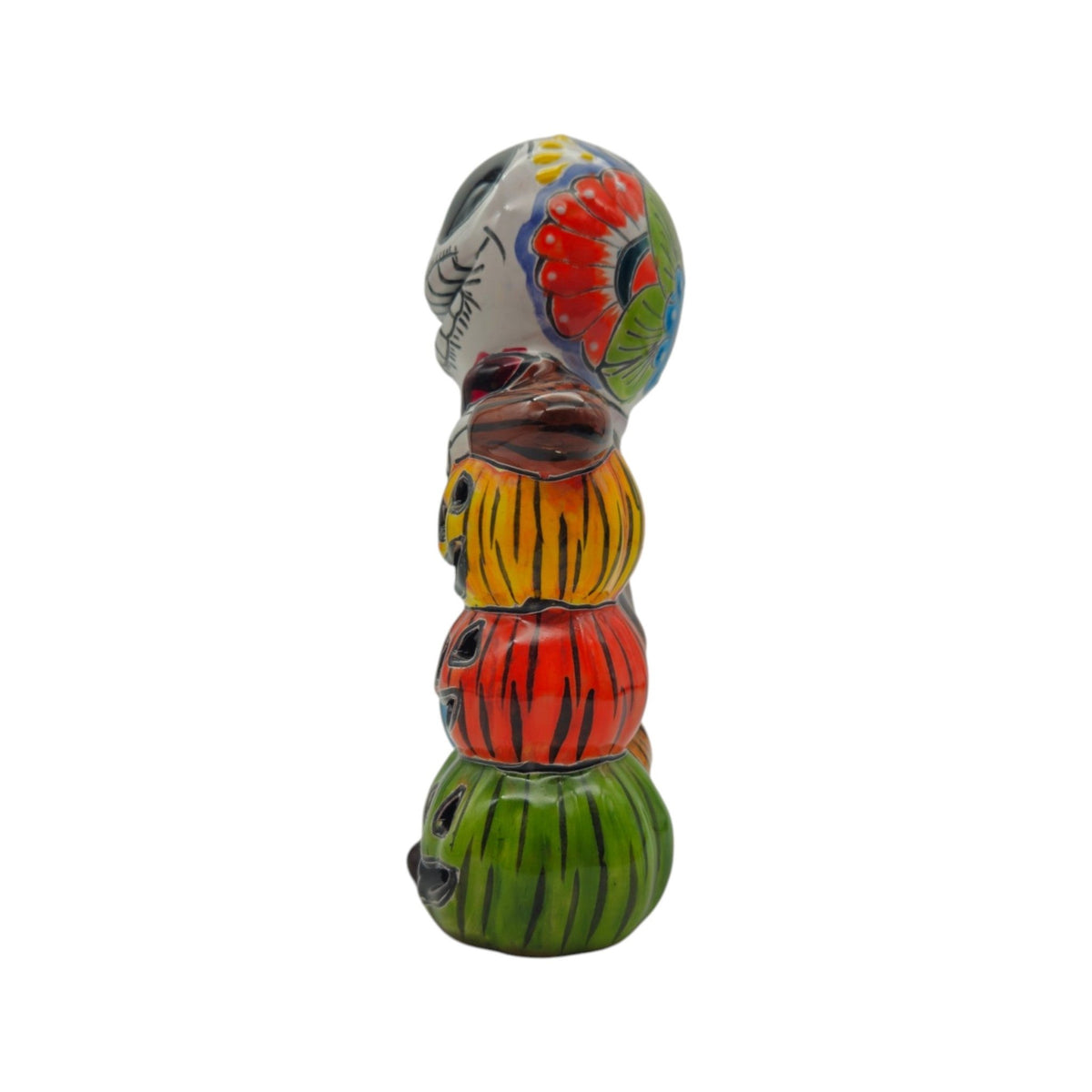 Handcrafted Talavera Skeleton Statue | Vibrant Day of the Dead Calavera Decor Talavera Day of the Dead Statue La Vie Bien Handcrafted Talavera Skeleton Statue | Vibrant Day of the Dead Calavera Decor