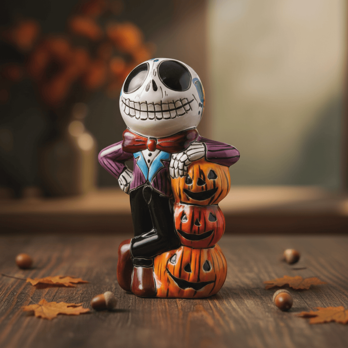 Handcrafted Talavera Skeleton Statue | Vibrant Day of the Dead Calavera Decor Talavera Day of the Dead Statue La Vie Bien Handcrafted Talavera Skeleton Statue | Vibrant Day of the Dead Calavera Decor