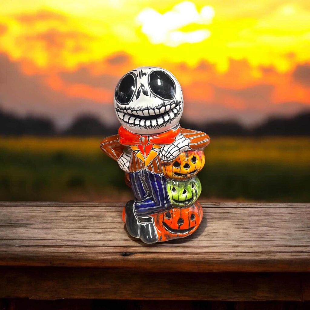 Handcrafted Talavera Skeleton Statue | Vibrant Day of the Dead Calavera Decor Talavera Day of the Dead Statue La Vie Bien Handcrafted Talavera Skeleton Statue | Vibrant Day of the Dead Calavera Decor