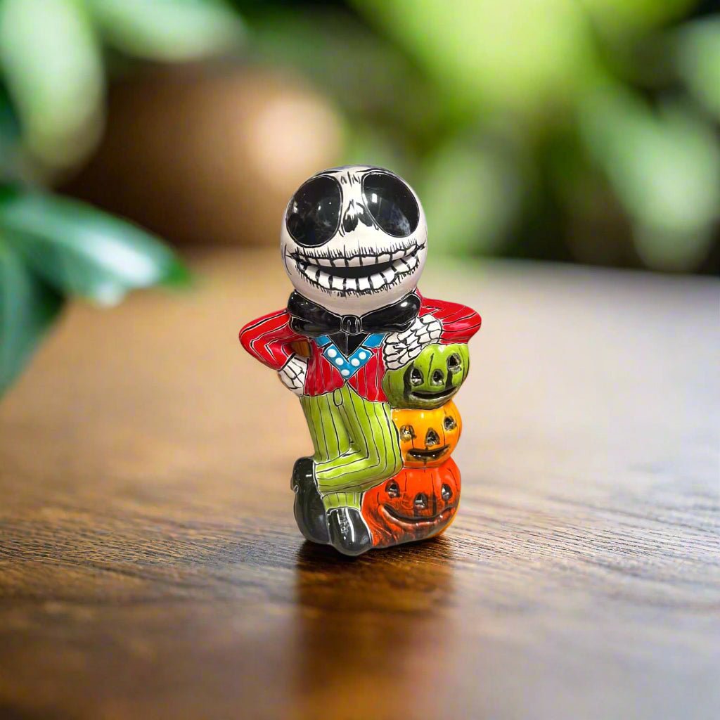 Handcrafted Talavera Skeleton Statue | Vibrant Day of the Dead Calavera Decor Talavera Day of the Dead Statue La Vie Bien Handcrafted Talavera Skeleton Statue | Vibrant Day of the Dead Calavera Decor