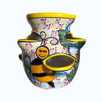 Handcrafted Talavera Strawberry Pot | Bumble Bee Garden Planter