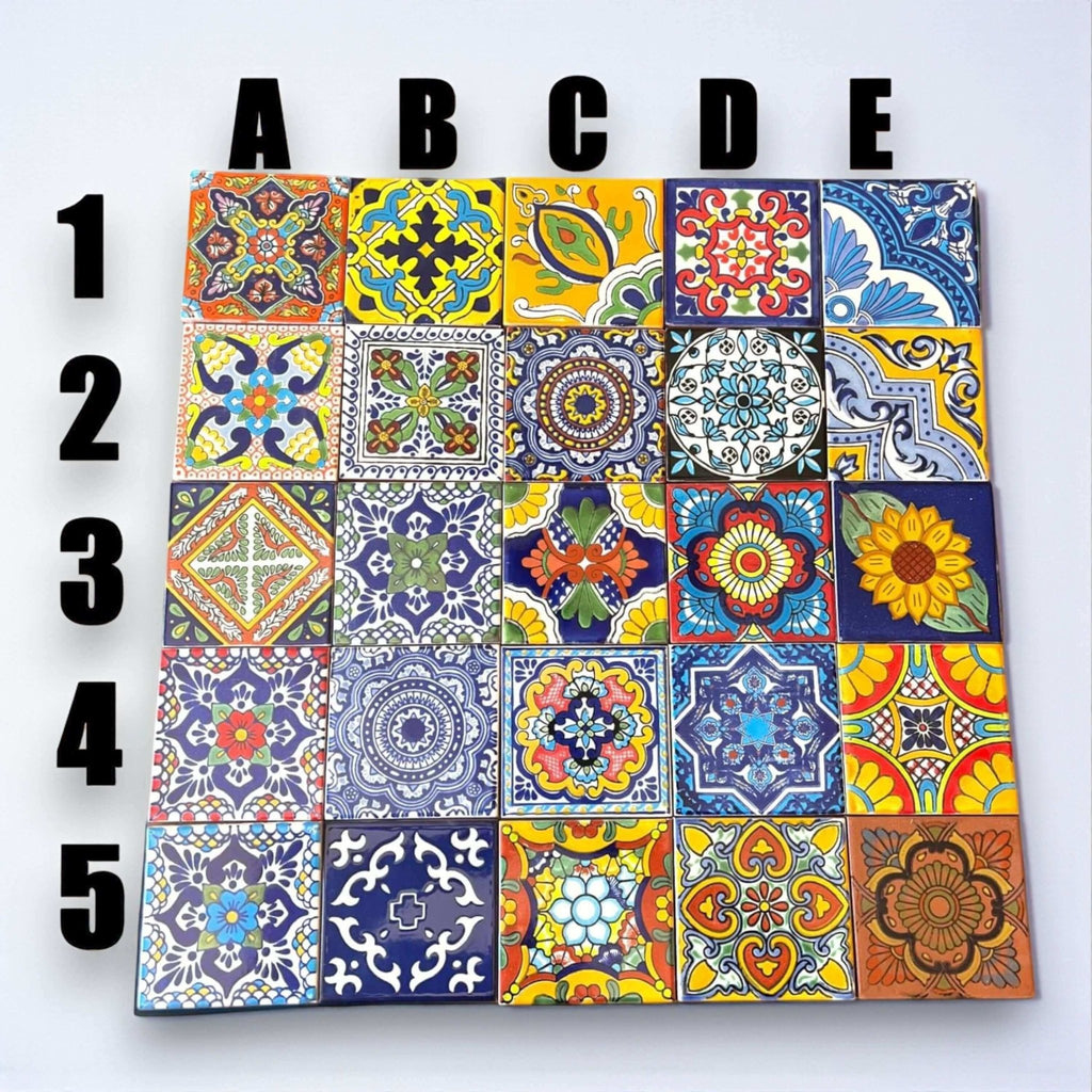 Handcrafted Talavera Tile Serving Tray | Mexican Wooden Tray Mexican Serving Tray La Vie Bien Handcrafted Talavera Tile Serving Tray | Mexican Wooden Tray