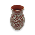 Handcrafted Talavera Vase | Brown & White Relief Pottery Talavera Planter La Vie Bien Handcrafted Talavera Vase | Brown & White Relief Pottery