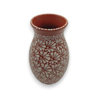 Handcrafted Talavera Vase | Brown & White Relief Pottery Talavera Planter La Vie Bien Handcrafted Talavera Vase | Brown & White Relief Pottery